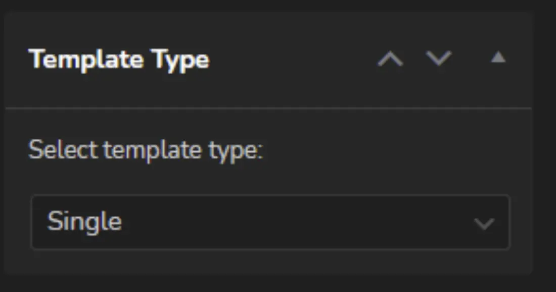 Template Type Single